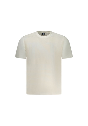 White Cotton Men T-Shirt - M
