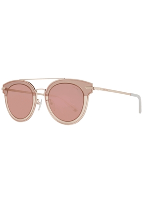 Police SPL543 Gold Mirrored Round Sunglasses