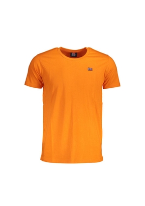 Orange Cotton Men T-Shirt - XL
