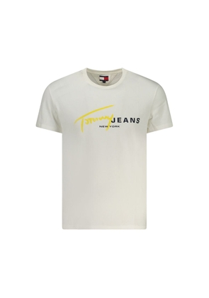 White Cotton Men T-Shirt - S