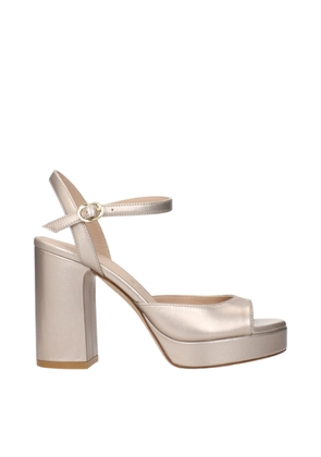 Beige Leather Platforms - EU36/US6