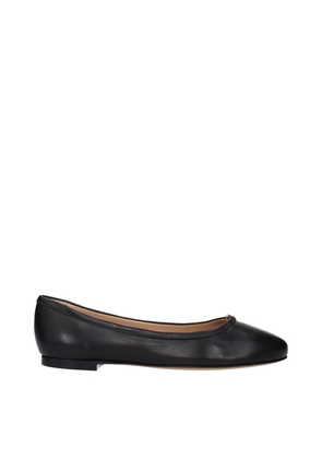 Black Leather Ballet Flats - EU36/US6