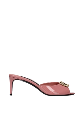 Dolce & Gabbana Pink Leather Stiletto Heel Sandals - EU36/US6