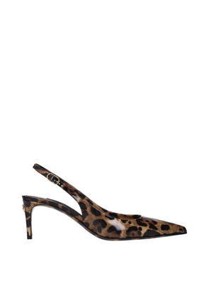 Dolce & Gabbana Brown Leather Stiletto Heel Sandals - EU36.5/US6.5