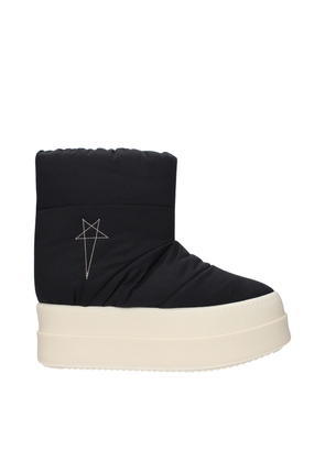 Rick Owens Black Fabric Ankle Boots - EU36/US6