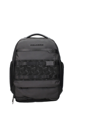 Piquadro Gray Fabric Backpacks