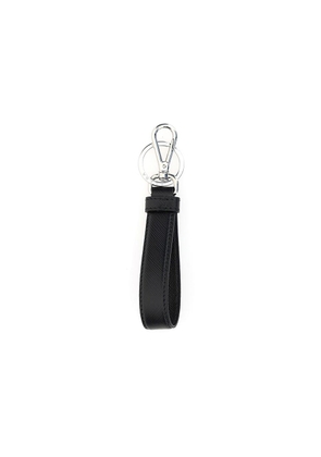 Prada Black Stainless Steel Keychain