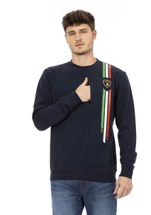 Automobili Lamborghini Blue Cotton Sweater - L