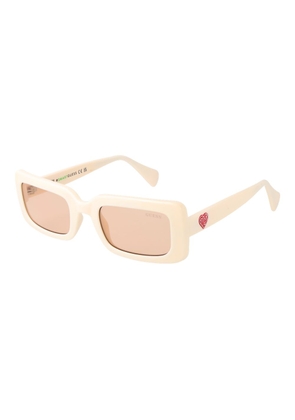 Beige Unisex Sunglasses