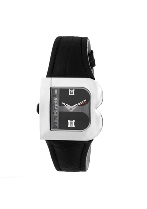 Laura Biagiotti Black Leather Dress Watch
