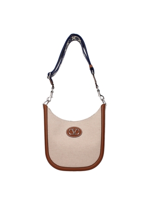 Valentino Garavani Beige Fabric Crossbody Bag