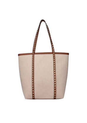 Valentino Garavani Beige Fabric Shoulder Bag