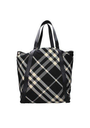 Black Fabric Shoulder Bag