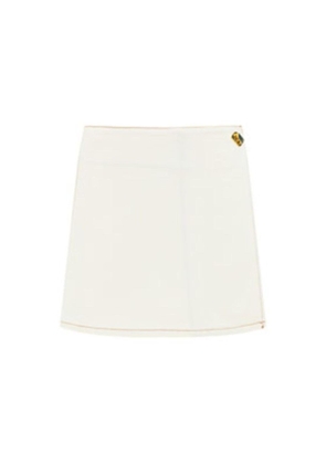 Ganni White Cotton Mini Skirt - 38 US