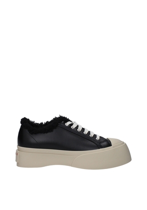 Black Leather Chunky Sneakers - EU38/US8