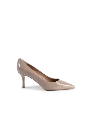 19V69 Italia Beige Leather Mid Heel Pumps - EU38/US8