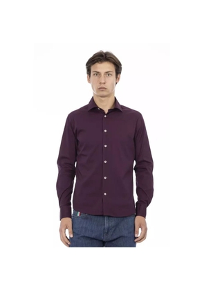 Baldinini Trend Bordeaux Cotton Dress Shirt - XL