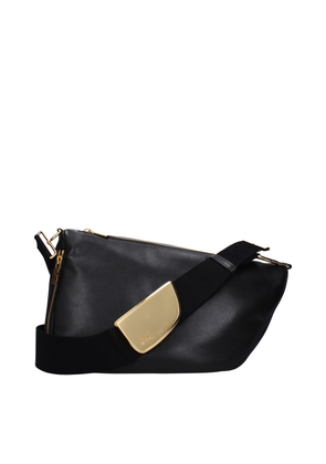 Black Leather Crossbody Bag