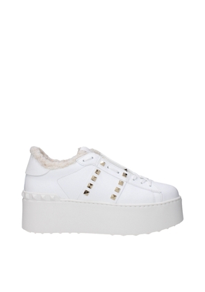 White Leather Platform Sneakers - EU39/US9