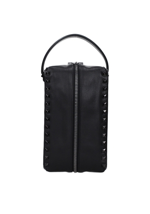 Black Leather Clutch Bag