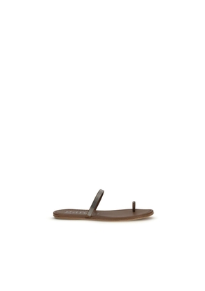 Pedro García Brown Leather Flat Sandals - EU37.5/US7.5