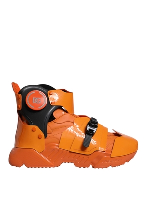 Orange Multi Panel Chunky High Top Sneakers Shoes - EU44/US11