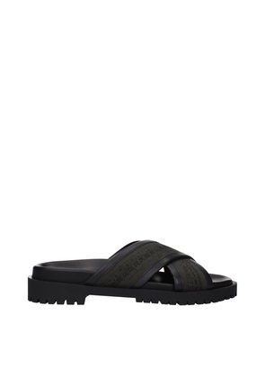 Off-White Green Fabric Flat Sandals - EU42/US9