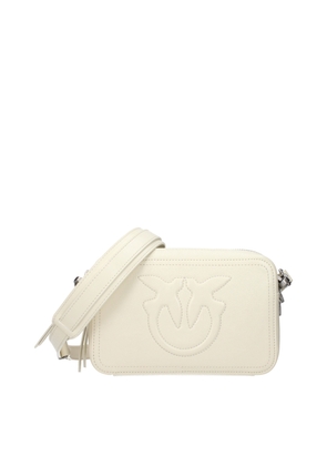 PINKO White Leather Crossbody Bag