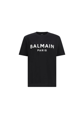 Balmain Black Cotton T-Shirt - M