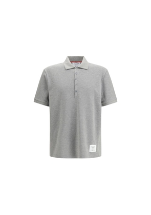 Thom Browne Gray Cotton Polo Shirt - 1