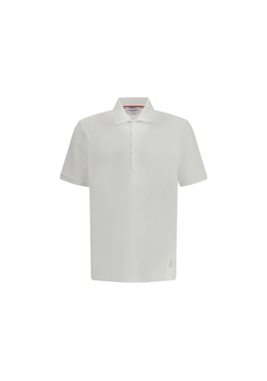 Thom Browne White Cotton Polo Shirt - 1