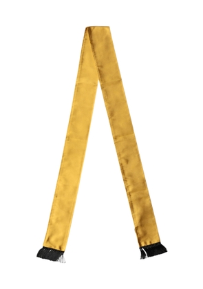 Dolce & Gabbana Yellow Silk Fringes Neck Wrap Foulard Scarf