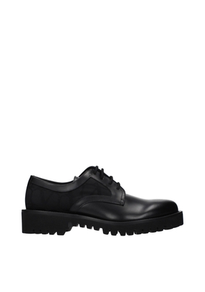 Valentino Garavani Black Leather Oxfords And Derbies - EU40/US7