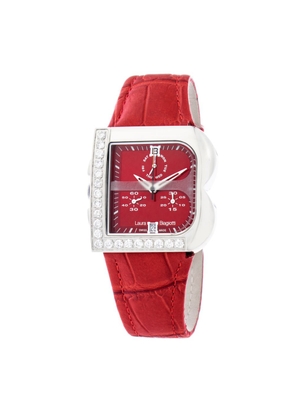 Laura Biagiotti Red Leather Dress Watch