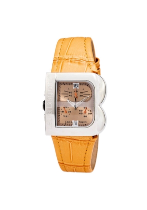 Laura Biagiotti Orange Leather Dress Watch