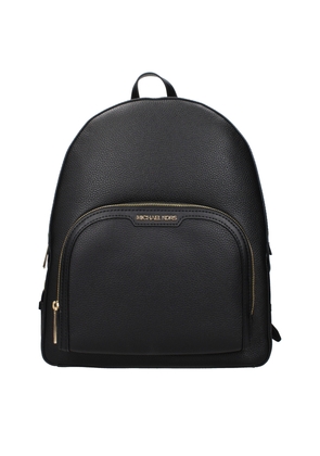 Michael Kors Black Leather Backpacks