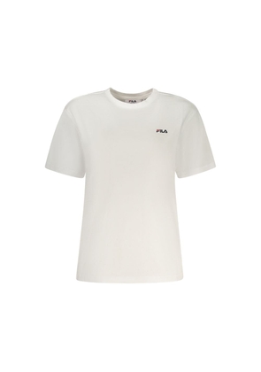 Fila White Cotton Women T-Shirt - XS