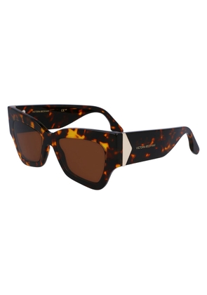 Victoria Beckham Brown Acetate Sunglasses