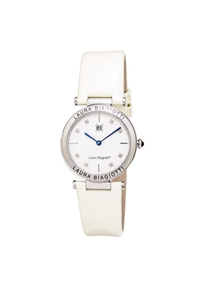 Laura Biagiotti Beige Leather Dress Watch