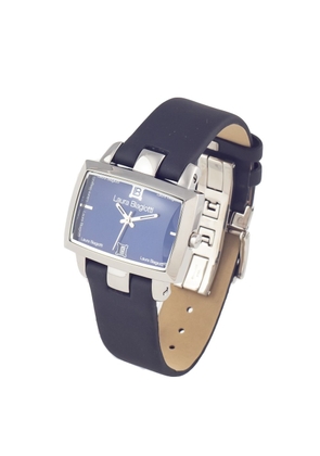 Laura Biagiotti Black Leather Dress Watch