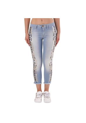 Met Blue Cotton Cropped Jeans - W25