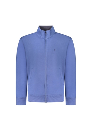 Coveri Moving Blue Cotton Men Sweatshirt - M