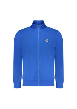 North Sails Blue Cotton Men Sweatshirt - S