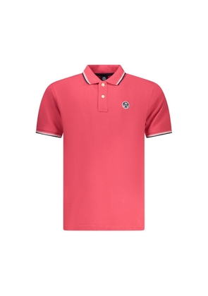 North Sails Red Cotton Men Polo - S