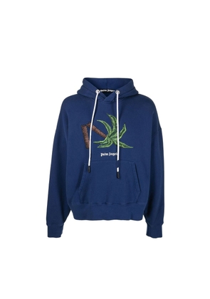 Palm Angels Blue Cotton Sweatshirt - S