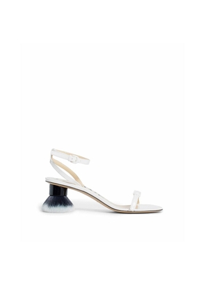 Loewe White Lamb Leather Strap-On Sandals - EU36/US6