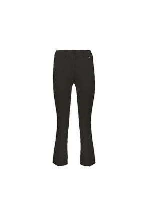 Herno Black Elastane Flared Pants - 42