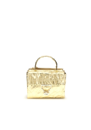 Coccinelle Gold Calf Leather Bos Taurus Handbag