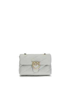PINKO Gray Calf Leather Bos Taurus Shoulder Bag