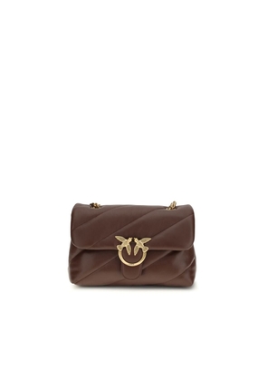 PINKO Brown Calf Leather Bos Taurus Shoulder Bag